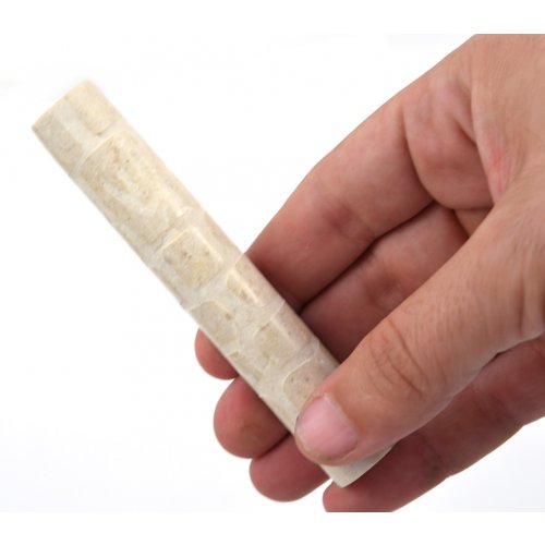 Jerusalem Stone Mezuzah Case, Off-White - 4.3